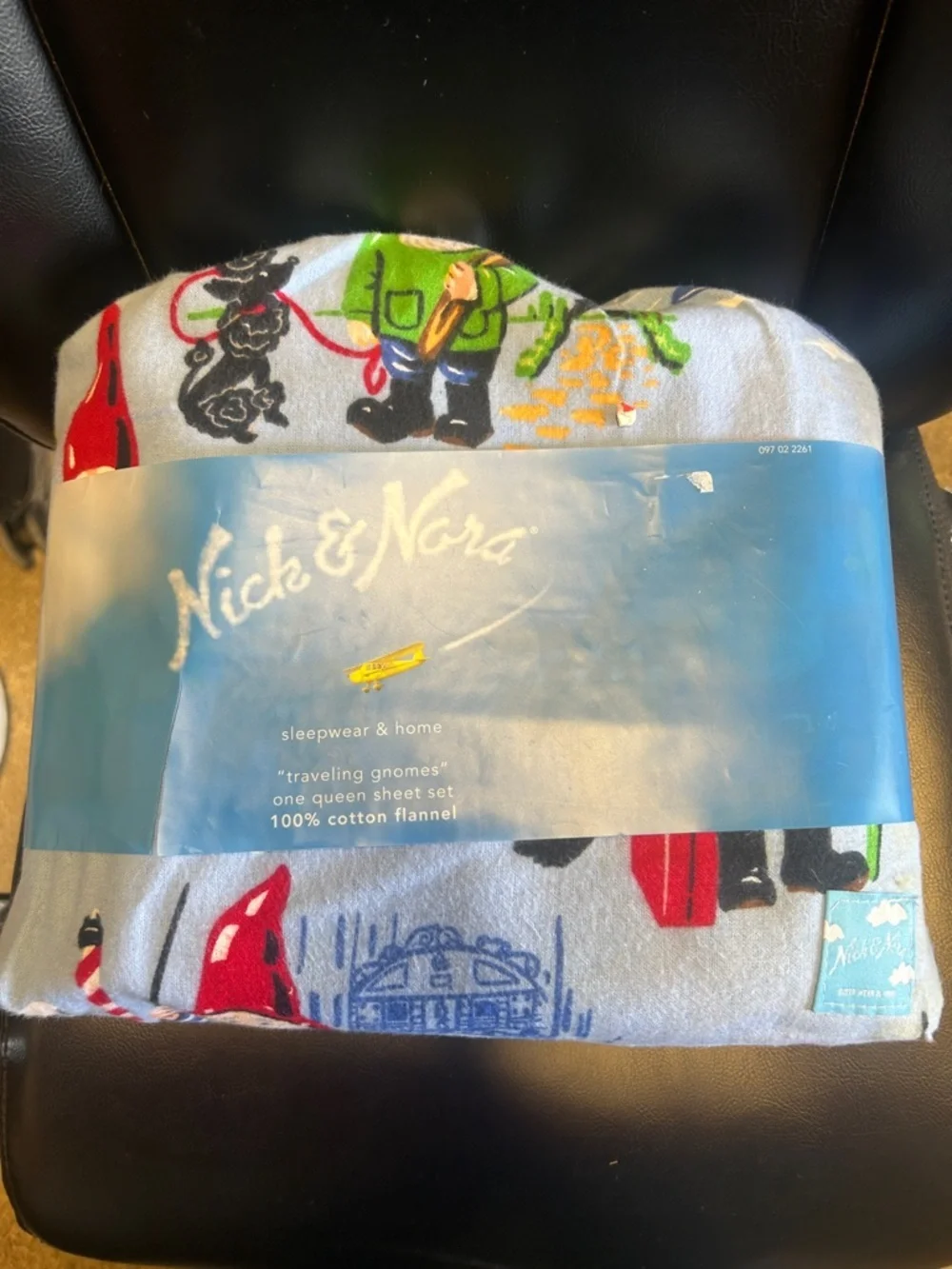 Title: Nick & Nora Knome Flannel Sheet Set Queen Cozy Winter Bedding